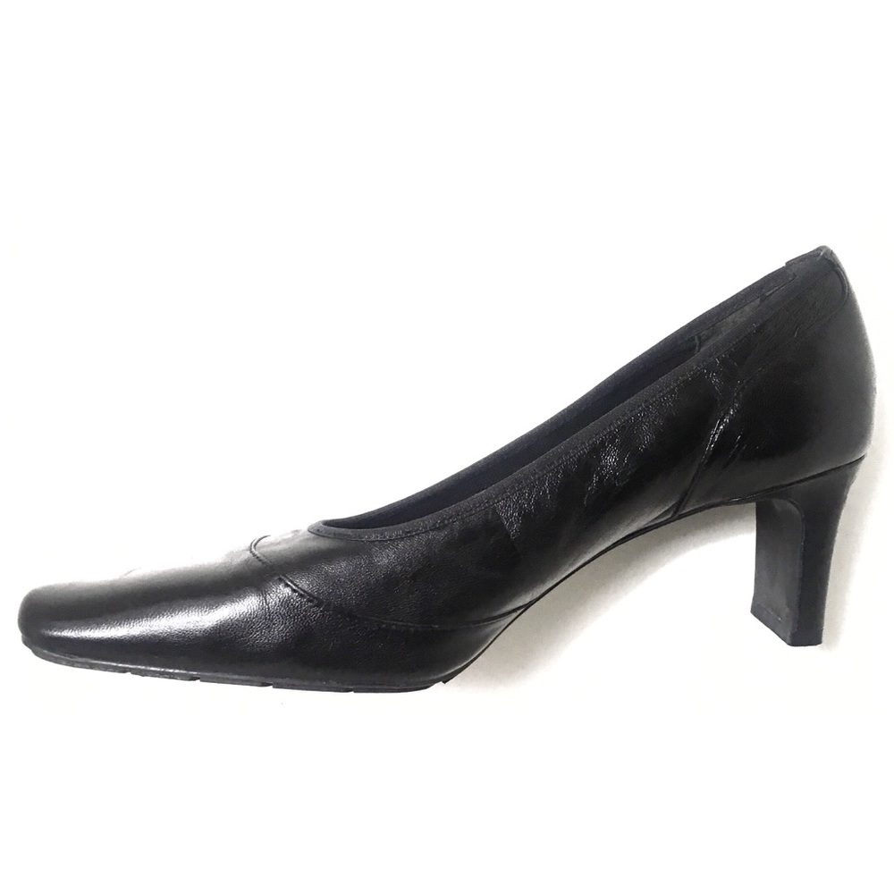 Easy Spirit Leather Heels Lycra Foot Support Black
